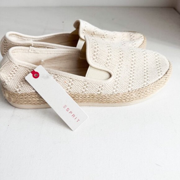 Espirit Textured Canvas Slip on Canvas Loafers 10M - Picture 5 of 6